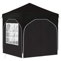 Produktbild för Pop-up Partytält 192 x 192 x 245 cm Svart