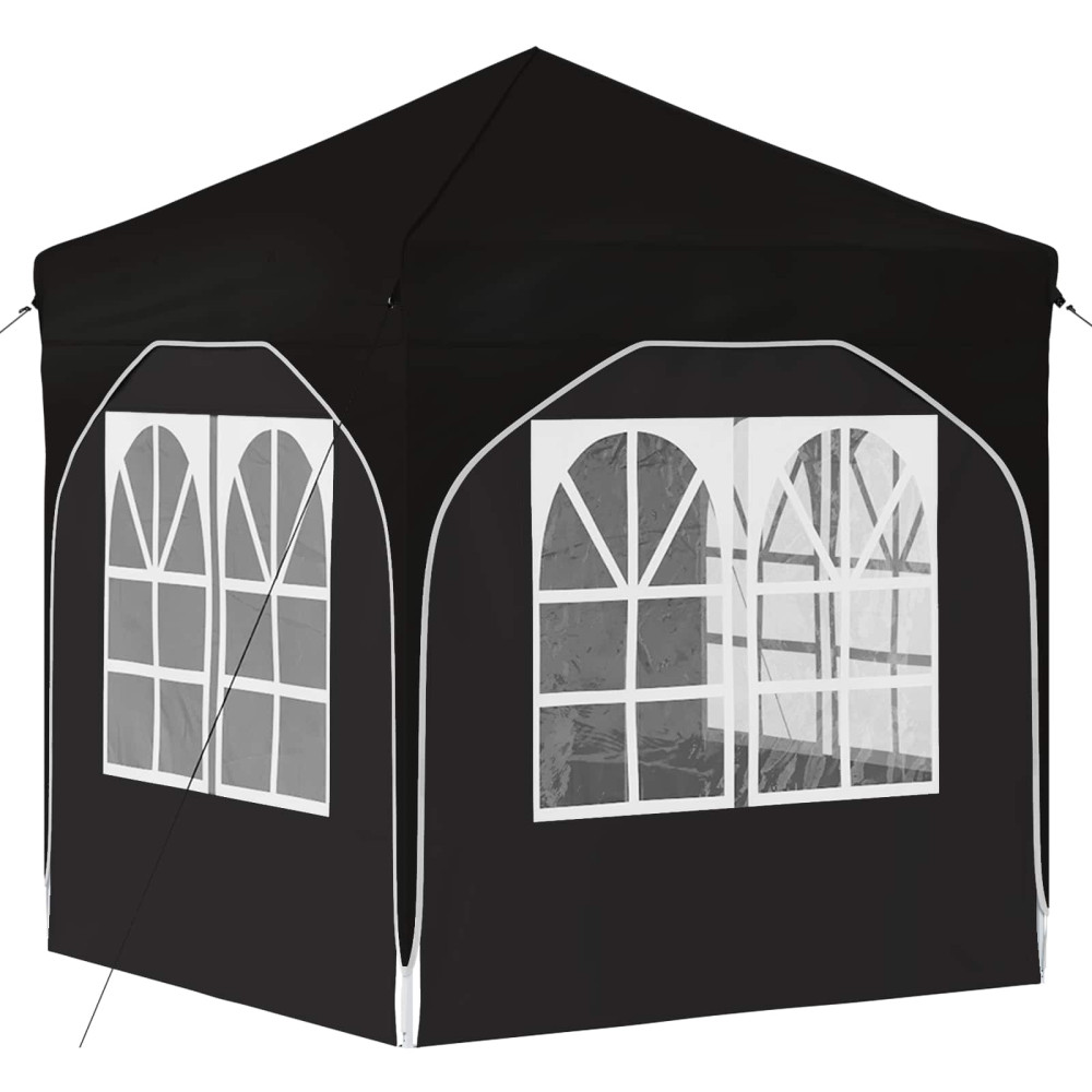 Produktbild för Pop-up Partytält 192 x 192 x 245 cm Svart