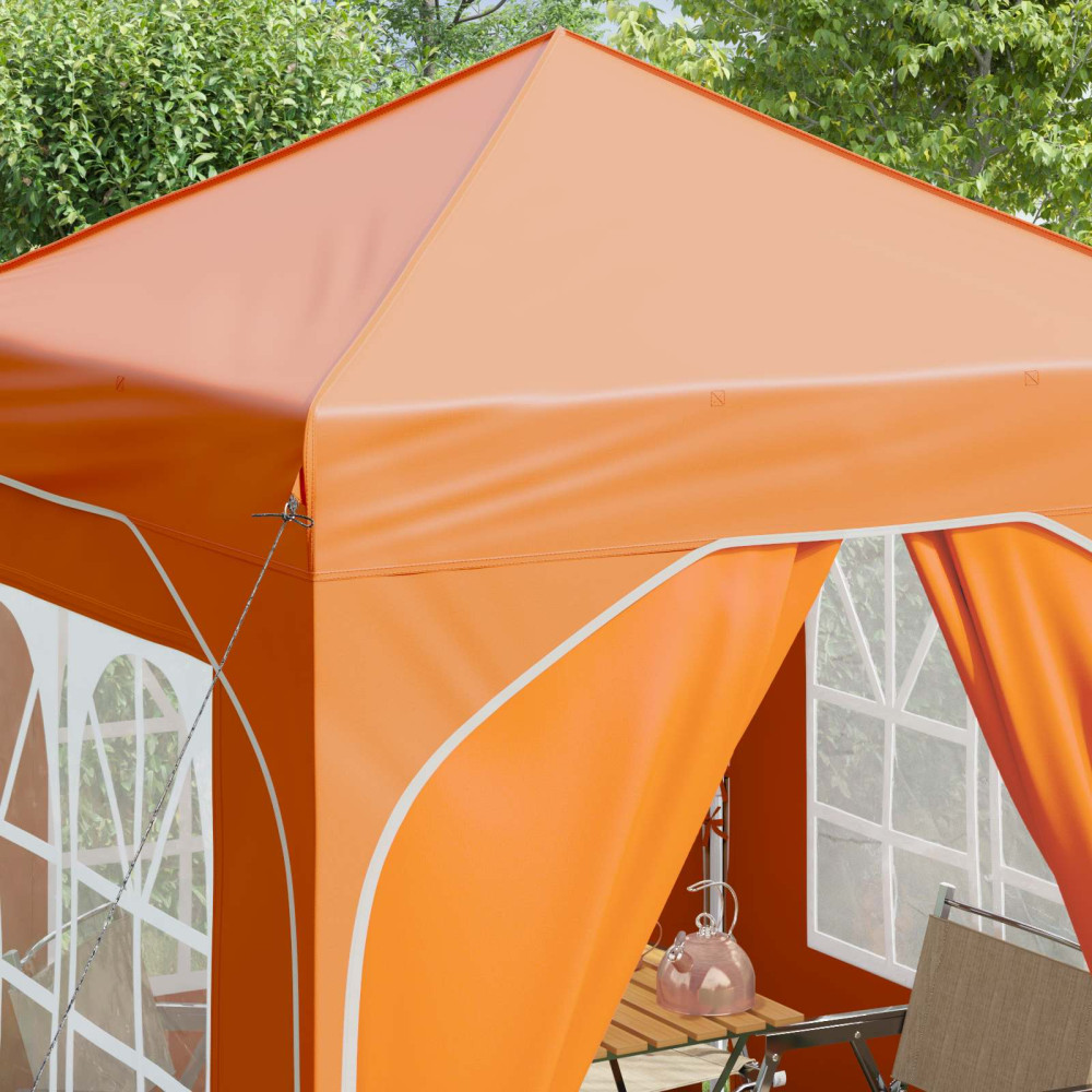 Produktbild för Pop-up Partytält 192 x 192 x 245 cm Orange