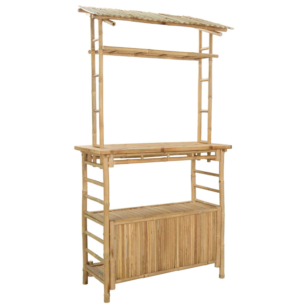 Produktbild för Utomhus Barbord Naturfärg 110 x 50 x 210 cm Bambus