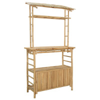 Produktbild för Utomhus Barbord Naturfärg 110 x 50 x 210 cm Bambus