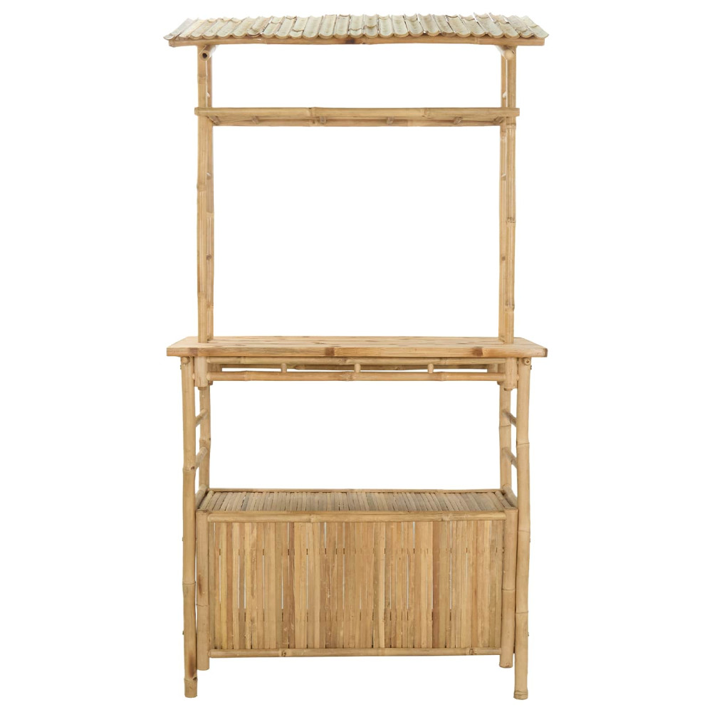 Produktbild för Utomhus Barbord Naturfärg 110 x 50 x 210 cm Bambus