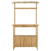 Produktbild för Utomhus Barbord Naturfärg 110 x 50 x 210 cm Bambus