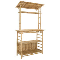 Produktbild för Utomhus Barbord Naturfärg 110 x 50 x 210 cm Bambus