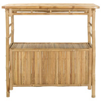 Produktbild för Utomhus Barbord Naturfärg 110 x 50 x 105 cm Bambus