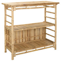 Produktbild för Utomhus Barbord Naturfärg 110 x 50 x 105 cm Bambus