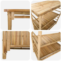 Produktbild för Utomhus Barbord Naturfärg 110 x 50 x 105 cm Bambus