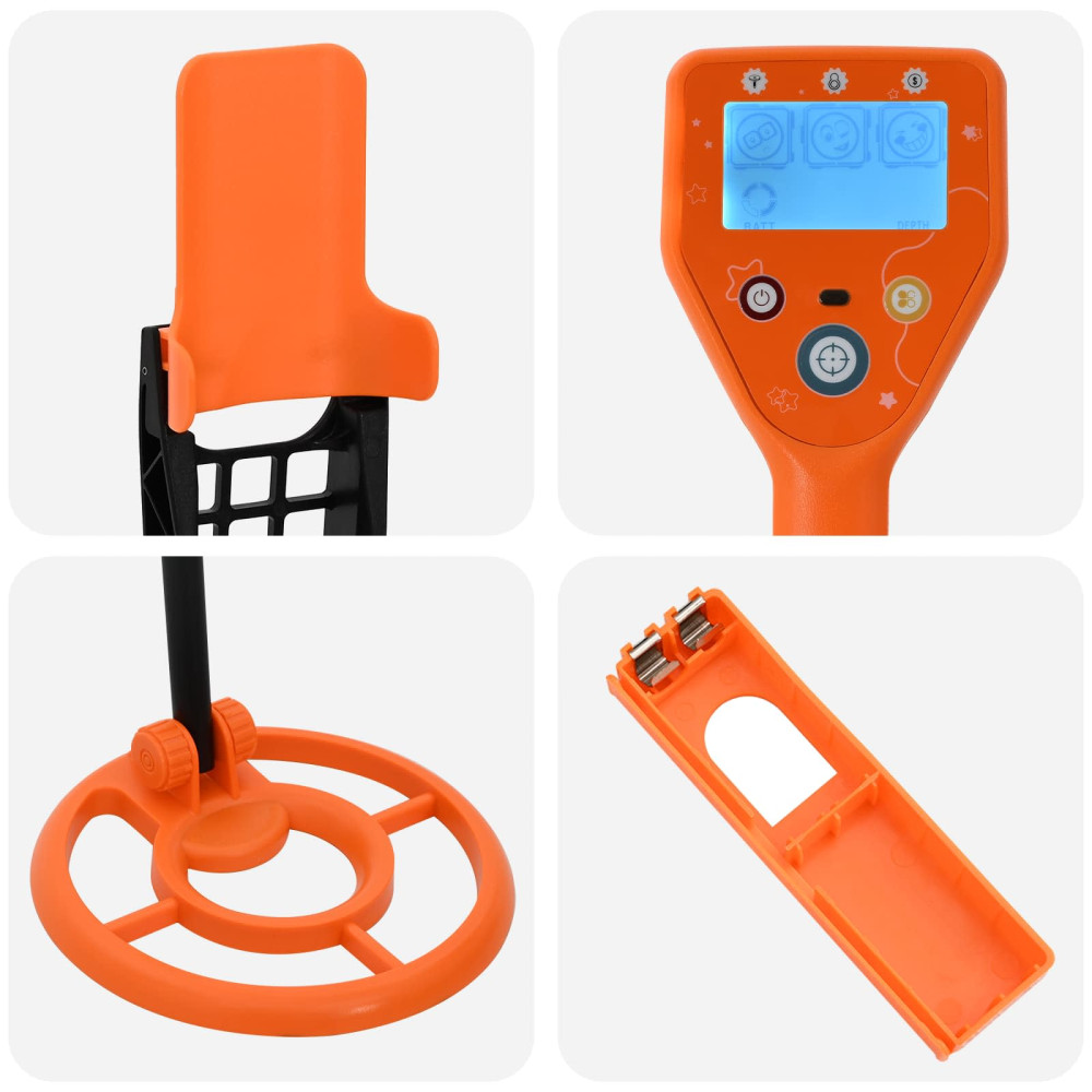 Produktbild för Metallätare med LCD Skärm 2 Modeller 19 cm Spole Gul