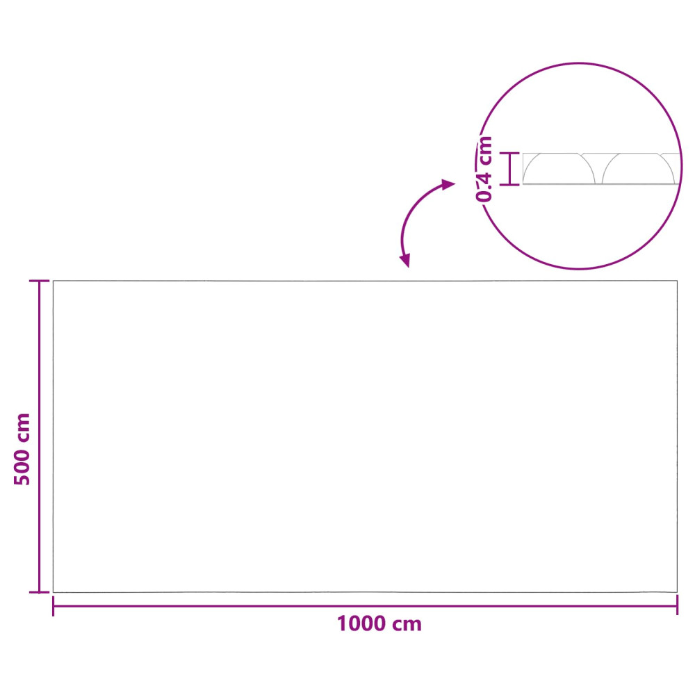 Produktbild för Solöverdrag för Pool 1000 x 500 cm 110 μm Fyrkantig PE