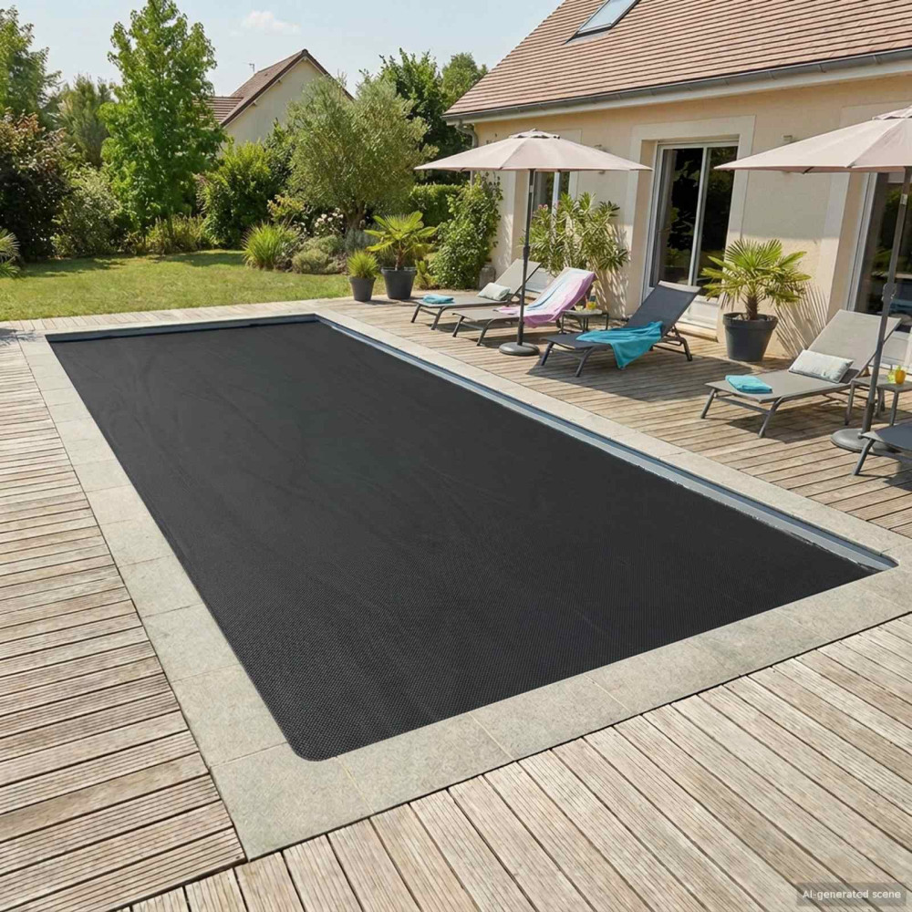 Produktbild för Solar Pool Cover Tung Kvalitet 732 x 366 cm 200 μm Fyrkantig PE