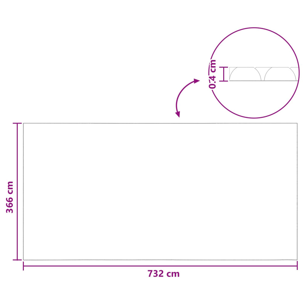 Produktbild för Solar Pool Cover Tung Kvalitet 732 x 366 cm 200 μm Fyrkantig PE