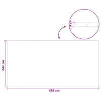 Produktbild för Solar Pool Cover Tung Kvalitet 488 x 244 cm 200 μm Fyrkantig PE