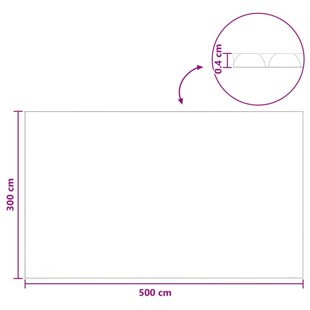 Produktbild för Solar Pool Cover Tung Kvalitet 500 x 300 cm 200 μm Fyrkantig PE