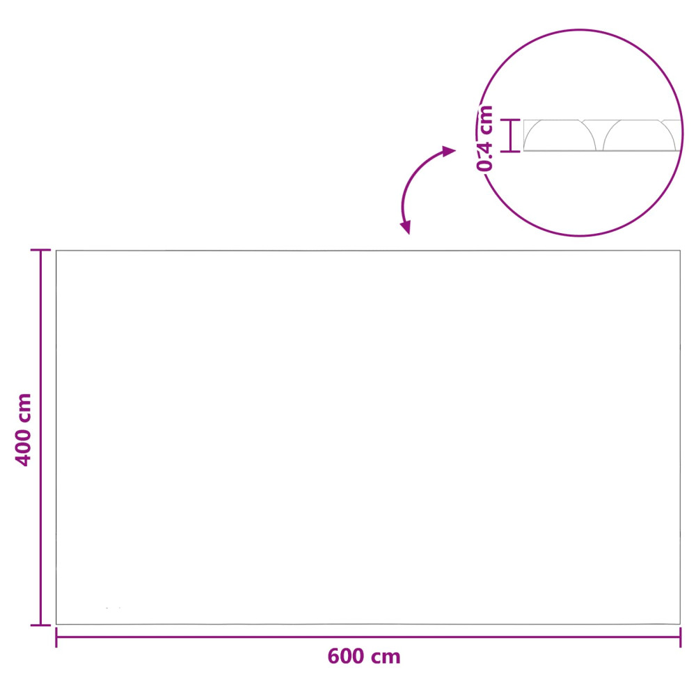 Produktbild för Solar Pool Cover Extra Heavy 600 x 400 cm 400 μm Fyrkantig PE