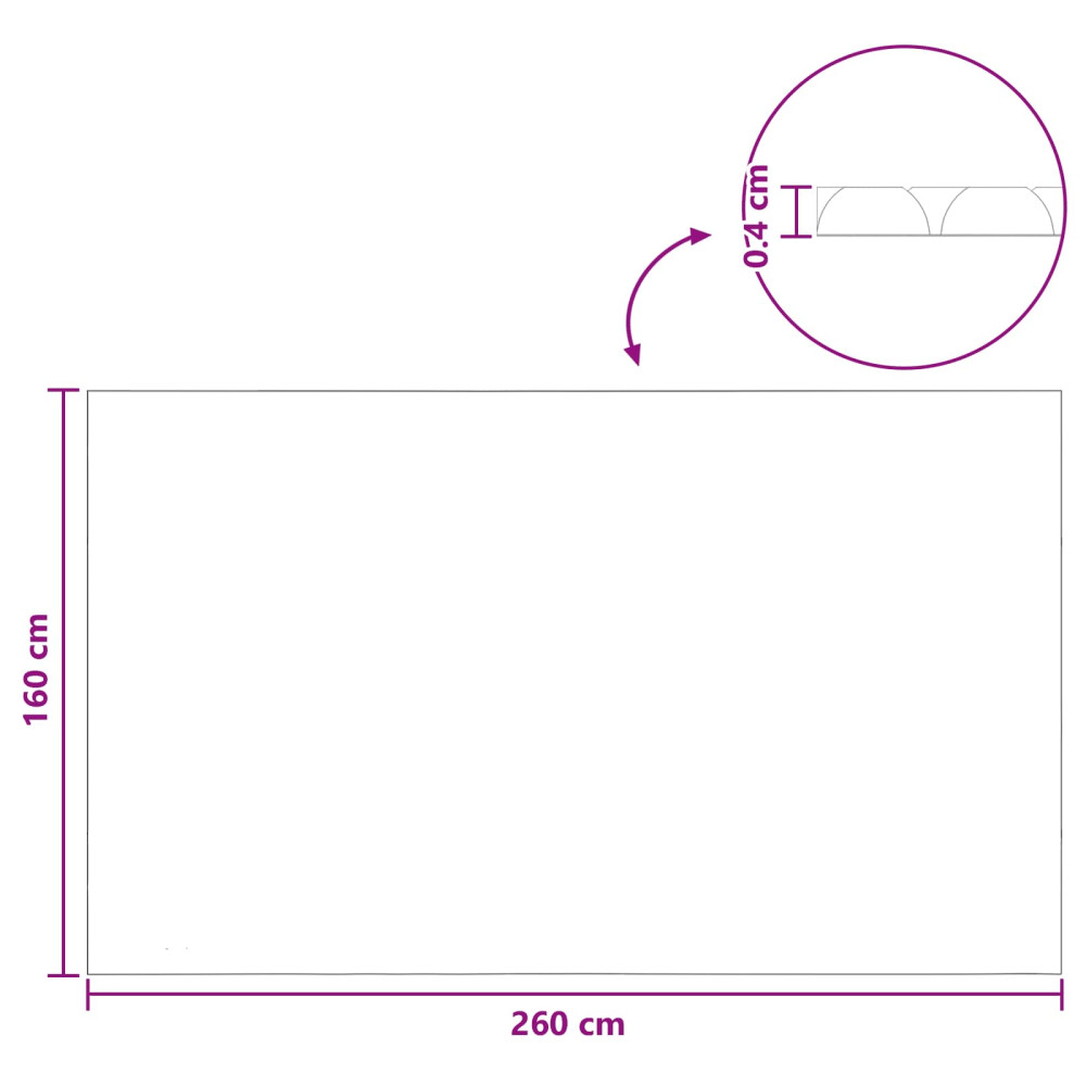 Produktbild för Solar Pool Cover Extra Heavy 260 x 160 cm, 400 μm Fyrkantig PE