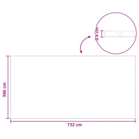 Produktbild för Solar Pool Cover Extra Heavy 732 x 366 cm 400 μm Fyrkantig PE
