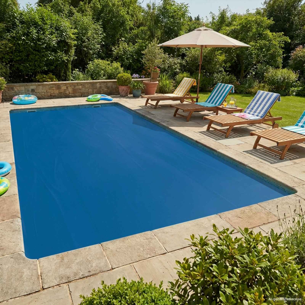 Produktbild för Solar Pool Cover Extra Heavy 488 x 244 cm 400 μm Fyrkantig PE