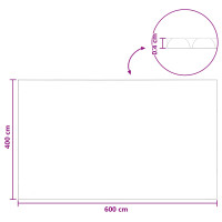 Produktbild för Solar Pool Cover Extra Heavy 600 x 400 cm 400 μm Fyrkantig PE