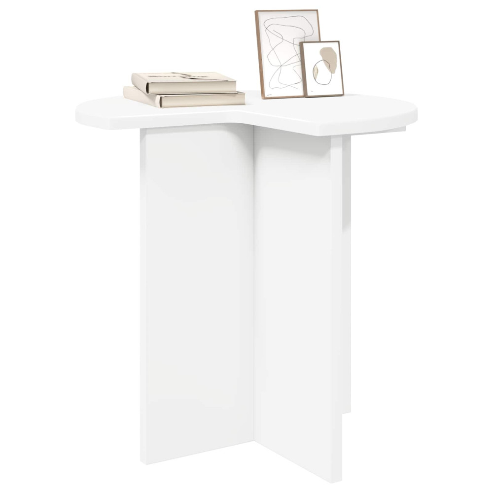 Produktbild för Sidobord med lagring 2 pcs Vit Ø 39 x 38 cm Konstruerat trä