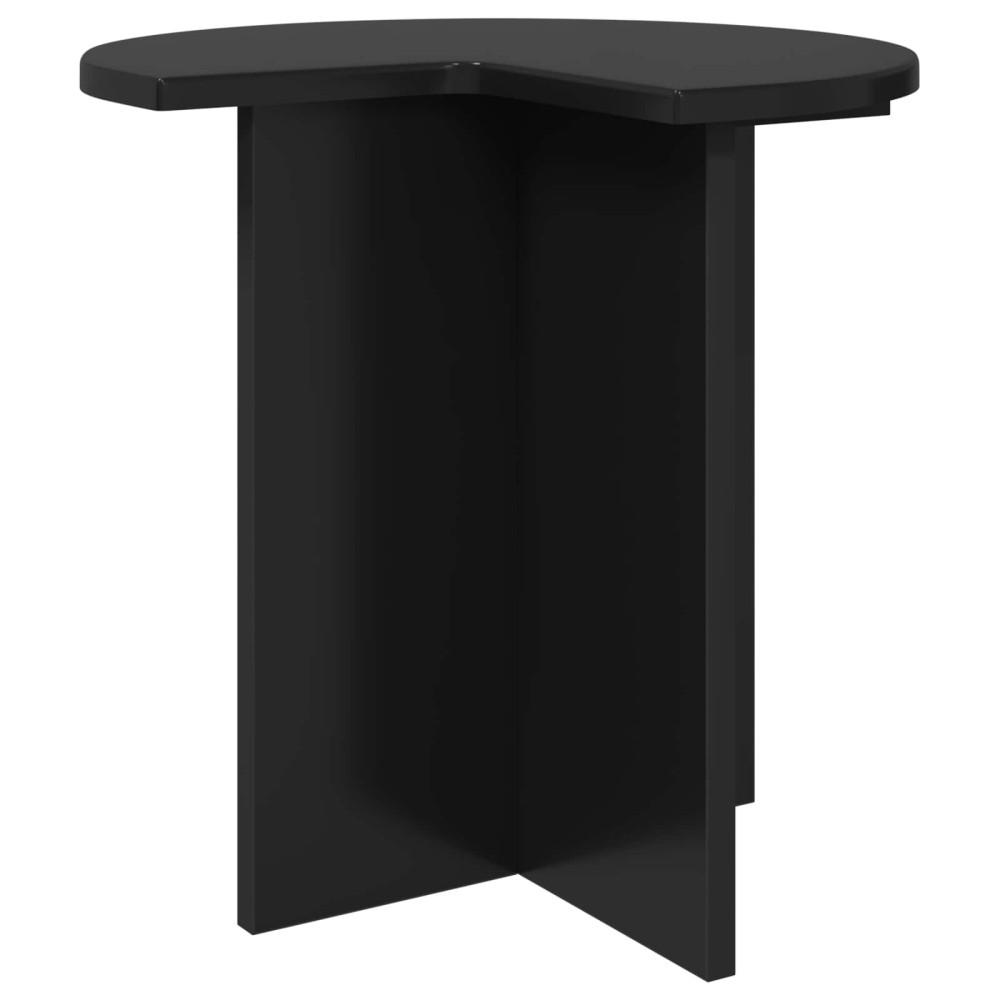 Produktbild för Sidobord med lagring Svart ek Ø 39 x 38 cm Konstruerat trä
