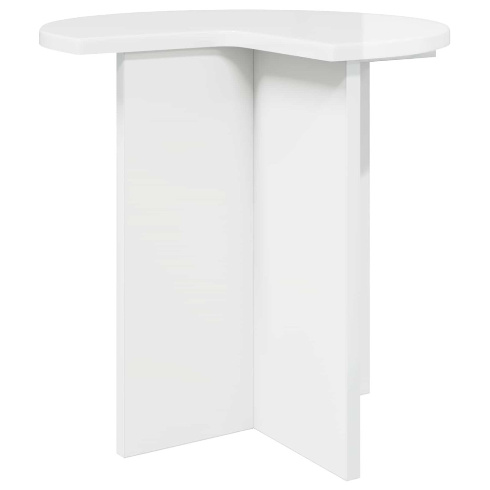 Produktbild för Sidobord 2 pcs Vit högglans Ø 39 x 38 cm Konstruerat trä