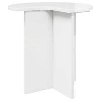 Produktbild för Sidobord 2 pcs Vit högglans Ø 39 x 38 cm Konstruerat trä