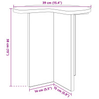 Produktbild för Sidobord 2 pcs Grå sonoma-ek Ø 39 x 38 cm Konstruerat trä