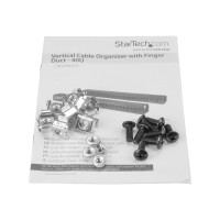 Produktbild för Startech Vertikal kabelorganiserare med fingerkanaler - 0U - 1,8 m - kabelhållare - 40U