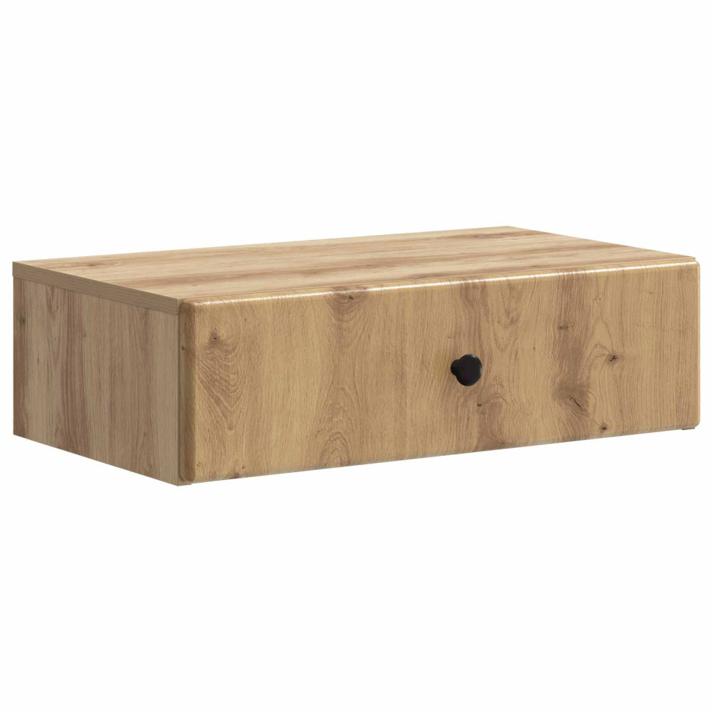 Produktbild för Väggmonterad sidobord Artisan-ek 59 x 34,5 x 17 cm