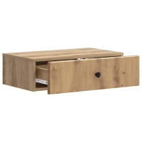 Produktbild för Väggmonterad sidobord Artisan-ek 59 x 34,5 x 17 cm