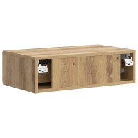 Produktbild för Väggmonterad sidobord Artisan-ek 59 x 34,5 x 17 cm