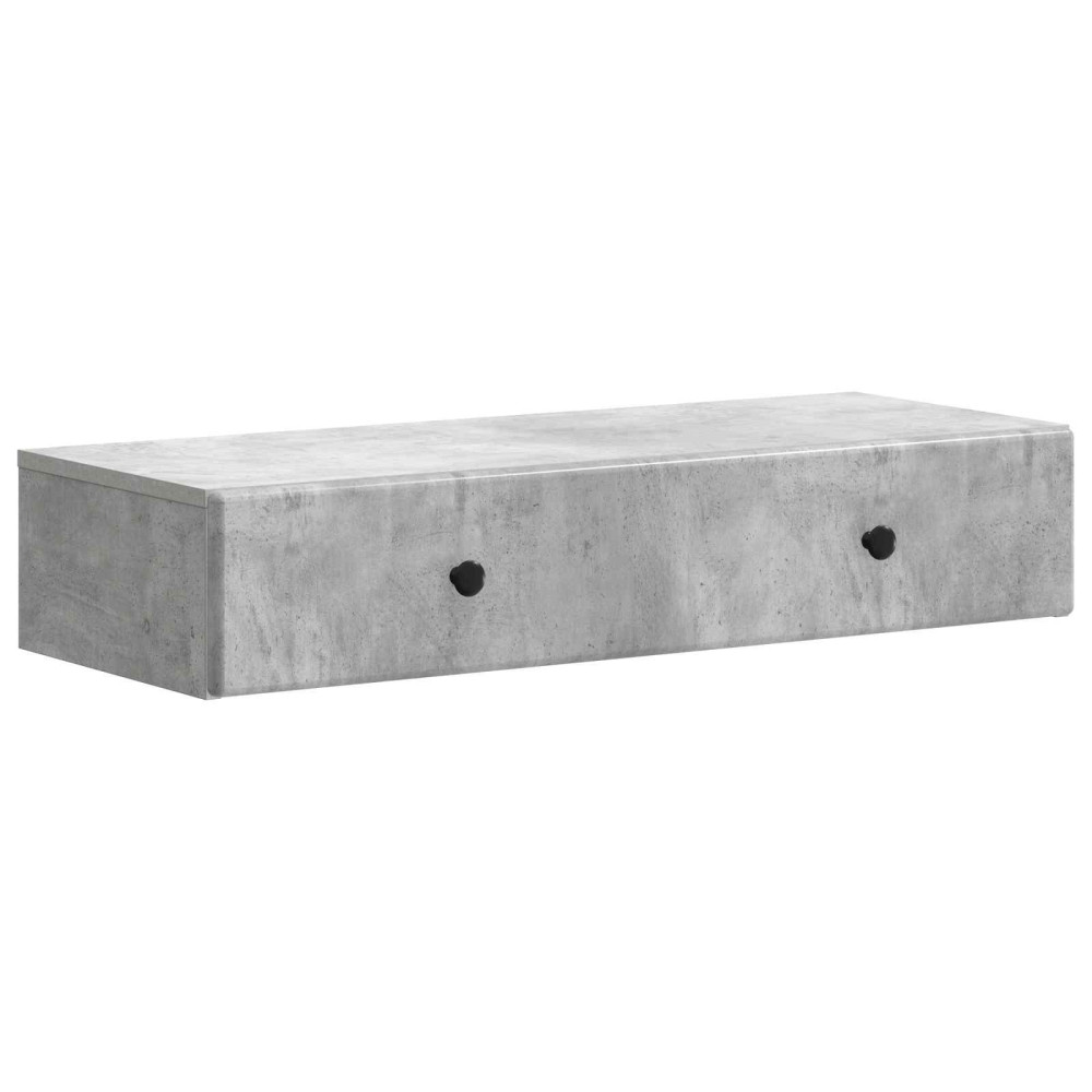 Produktbild för Väggmonterad sidobord Betonggrå 87,5 x 34,5 x 17 cm