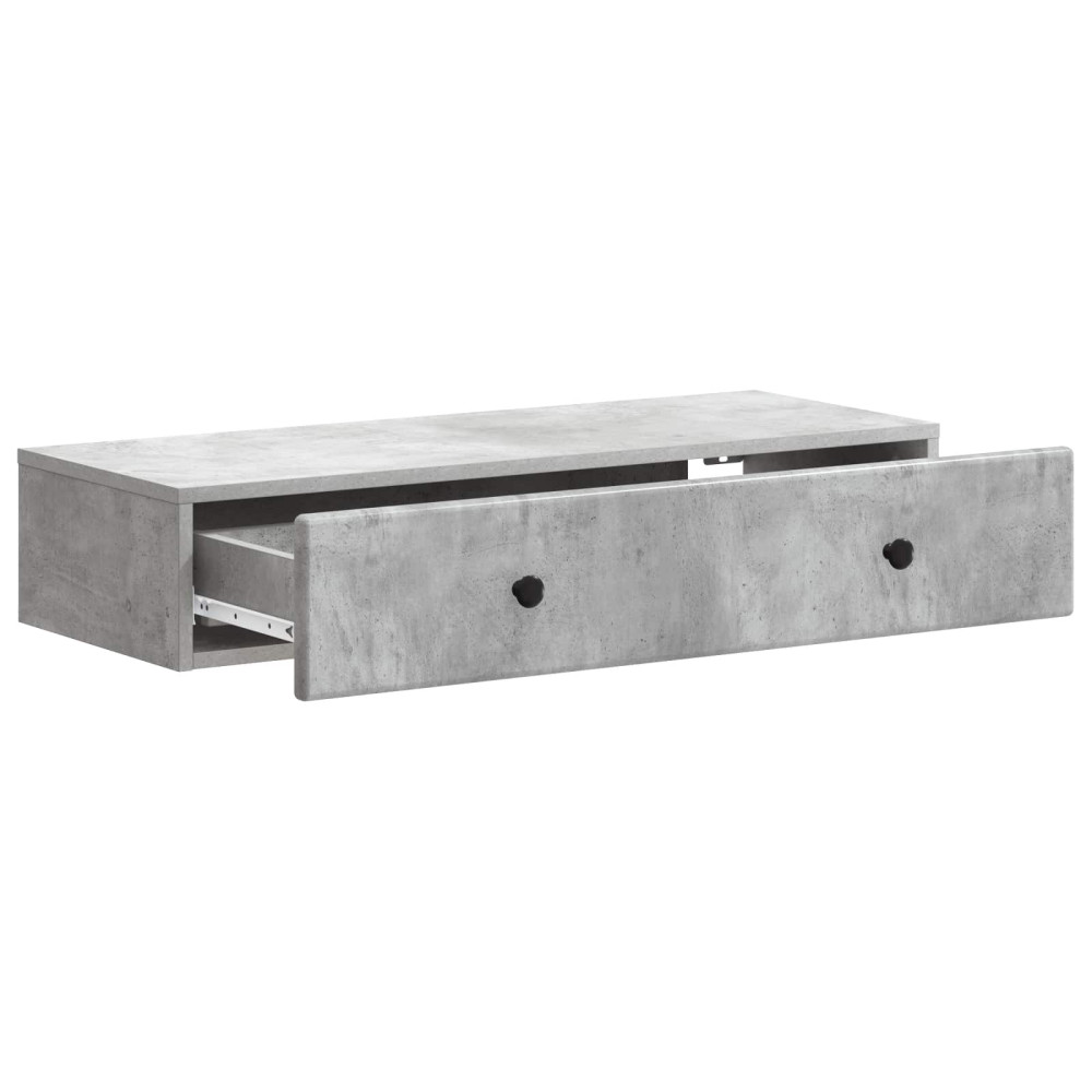 Produktbild för Väggmonterad sidobord Betonggrå 87,5 x 34,5 x 17 cm