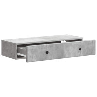 Produktbild för Väggmonterad sidobord Betonggrå 87,5 x 34,5 x 17 cm