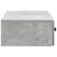 Produktbild för Väggmonterad sidobord Betonggrå 87,5 x 34,5 x 17 cm