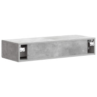 Produktbild för Väggmonterad sidobord Betonggrå 87,5 x 34,5 x 17 cm