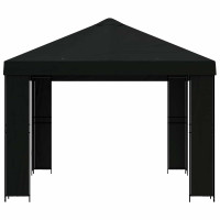 Produktbild för Paviljong 4 × 3 m Svart Polyester och Stål 190 gsm