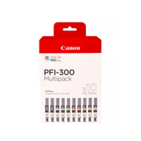 Produktbild för Canon PFI-MBK/PBK/CO/GY/R/C/M/Y/PC/PM 10 Ink Cartridge Multipack - 10-pack - mattsvart, foto-magenta, röd, gul, magenta, foto-svart, foto-cyan, grå, cyan, kromoptimerare - original - bläcktank