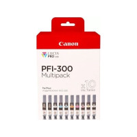 Produktbild för Canon PFI-MBK/PBK/CO/GY/R/C/M/Y/PC/PM 10 Ink Cartridge Multipack - 10-pack - mattsvart, foto-magenta, röd, gul, magenta, foto-svart, foto-cyan, grå, cyan, kromoptimerare - original - bläcktank