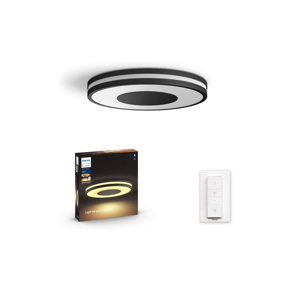 Produktbild för Philips Hue White ambiance Being - innertakslampa - LED - 22.5 W - varmt till kallt vitt ljus - 2200-6500 K - svart