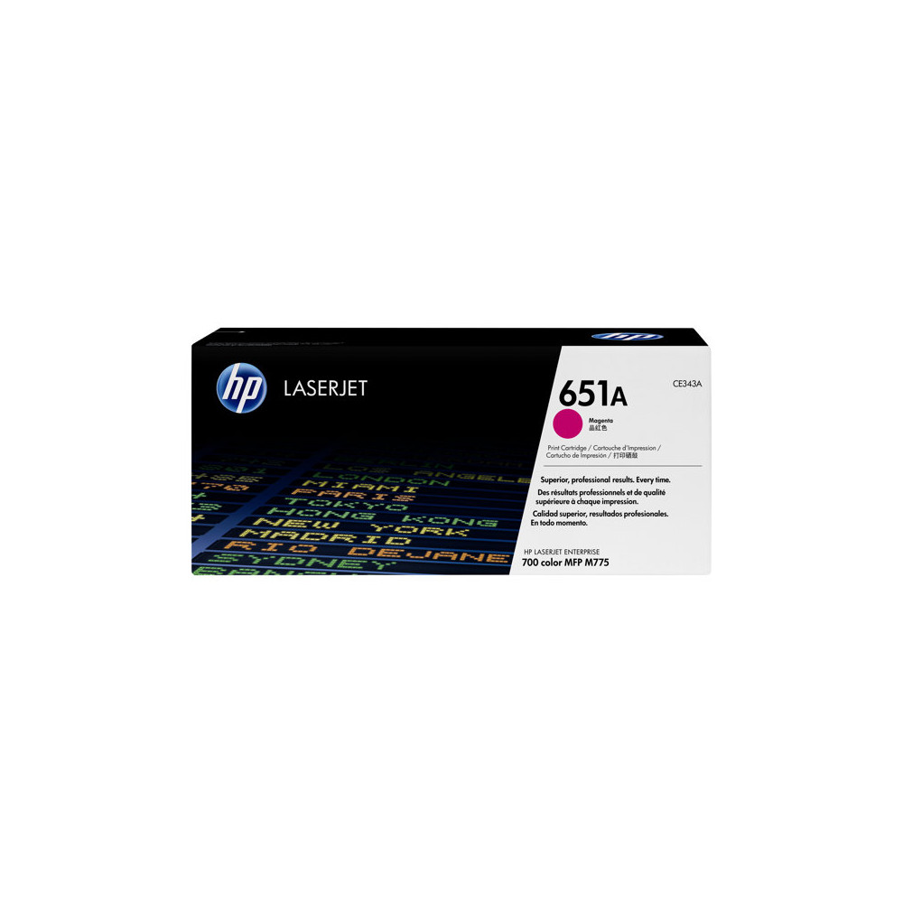 Produktbild för HP 651A - magenta - original - LaserJet - tonerkassett (CE343A)
