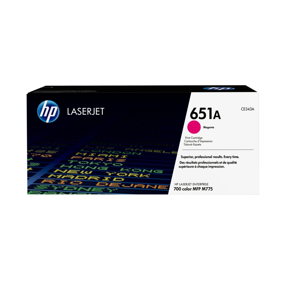 Produktbild för HP 651A - magenta - original - LaserJet - tonerkassett (CE343A)