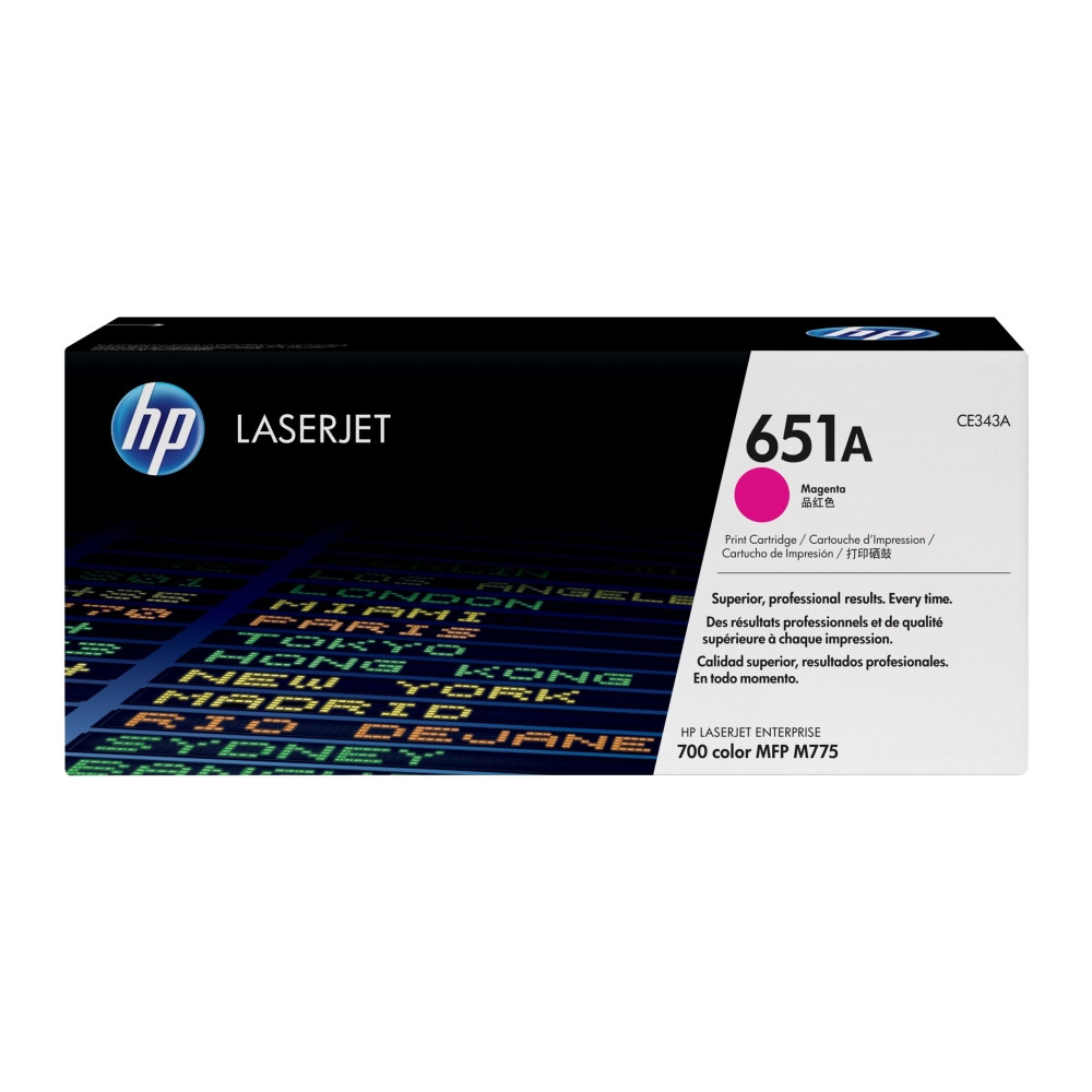 Produktbild för HP 651A - magenta - original - LaserJet - tonerkassett (CE343A)