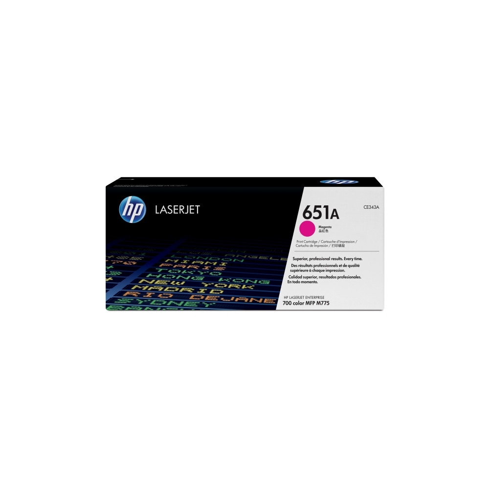 Produktbild för HP 651A - magenta - original - LaserJet - tonerkassett (CE343A)