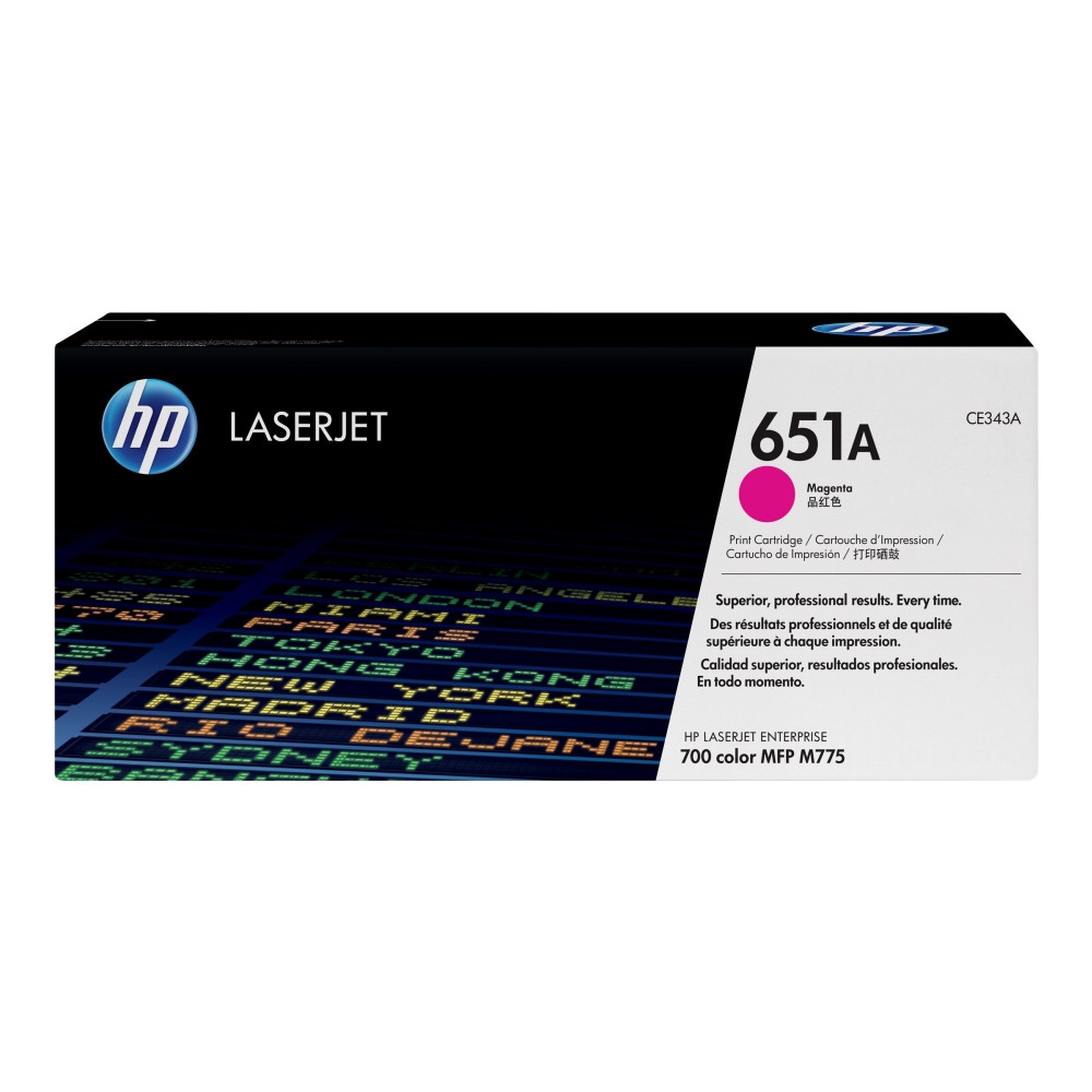 Produktbild för HP 651A - magenta - original - LaserJet - tonerkassett (CE343A)