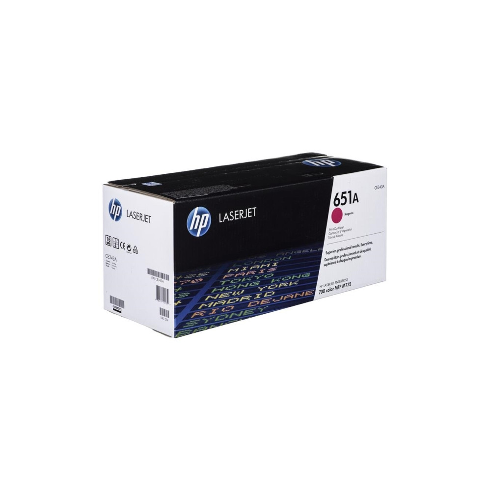 Produktbild för HP 651A - magenta - original - LaserJet - tonerkassett (CE343A)