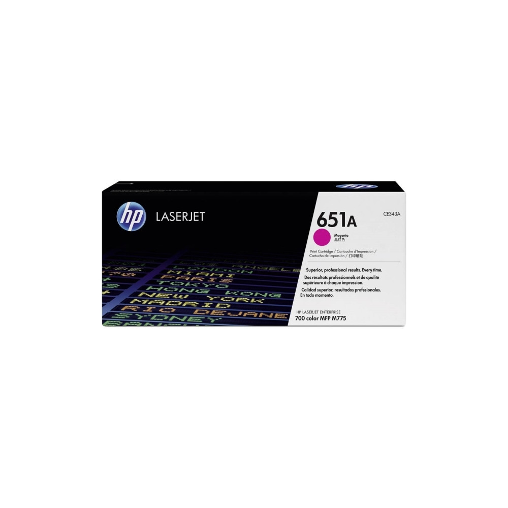 Produktbild för HP 651A - magenta - original - LaserJet - tonerkassett (CE343A)