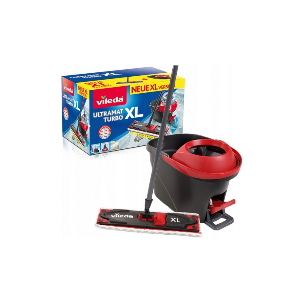 Produktbild för Vileda Ultramat Turbo XL, Laminat, Klinkers, Trä, Torr&våt,...