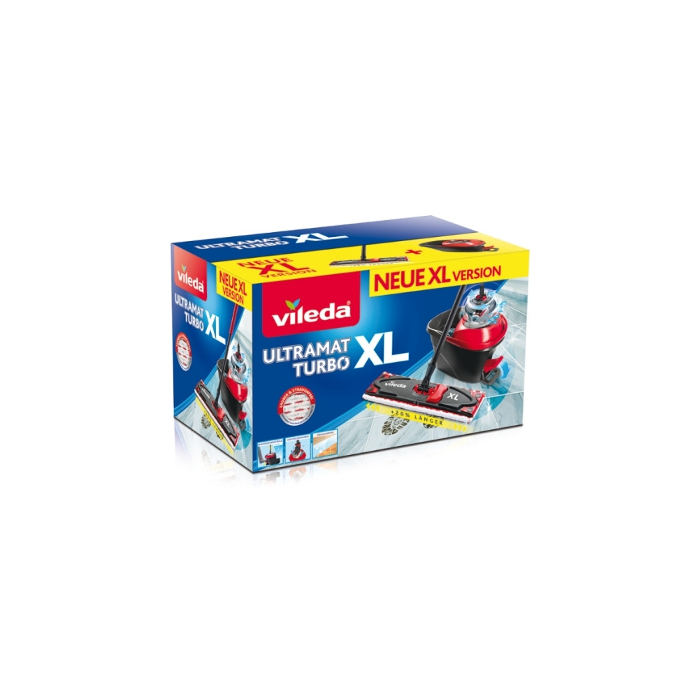 Produktbild för Vileda Ultramat Turbo XL, Laminat, Klinkers, Trä, Torr&våt,...