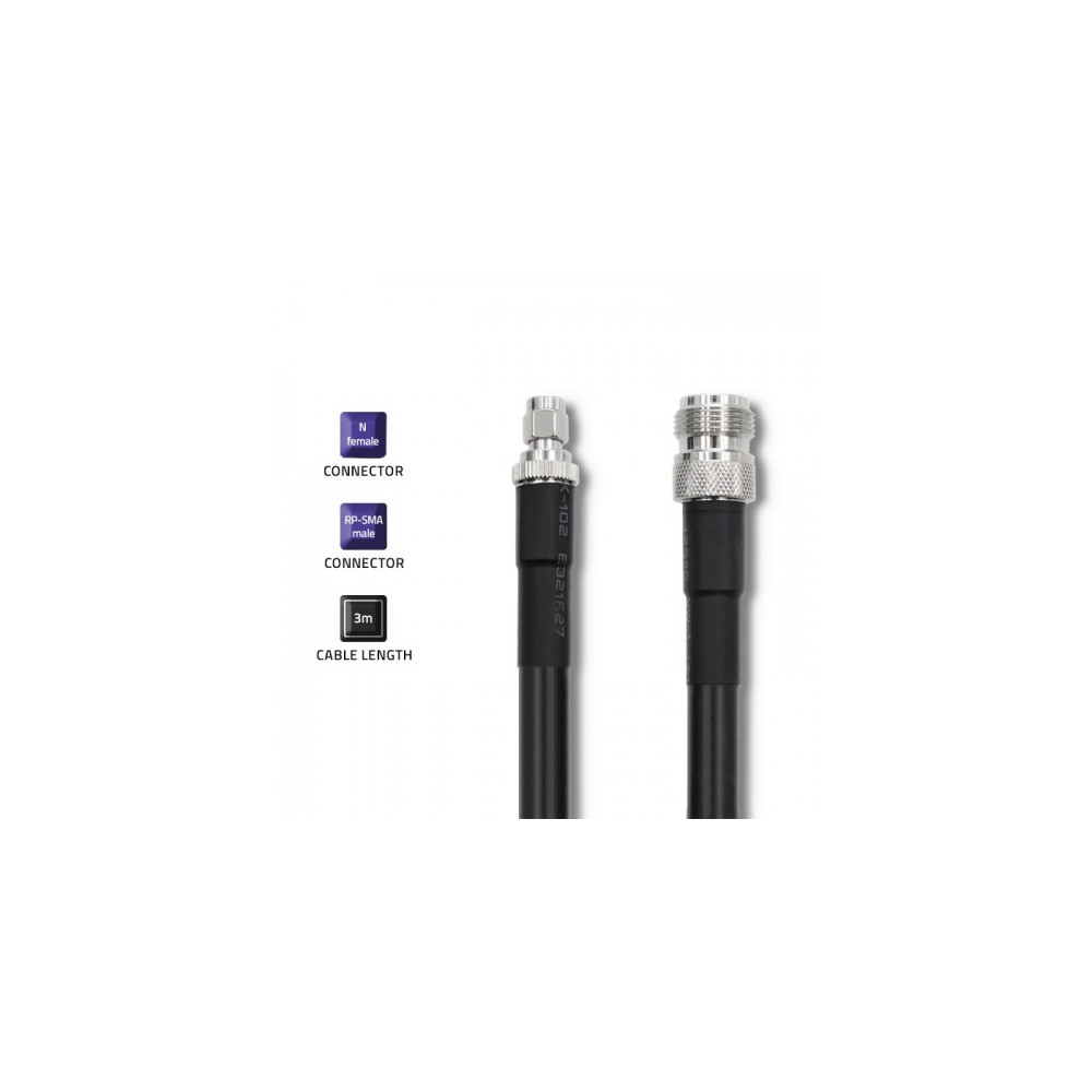 Produktbild för Qoltec antennkabel - svart